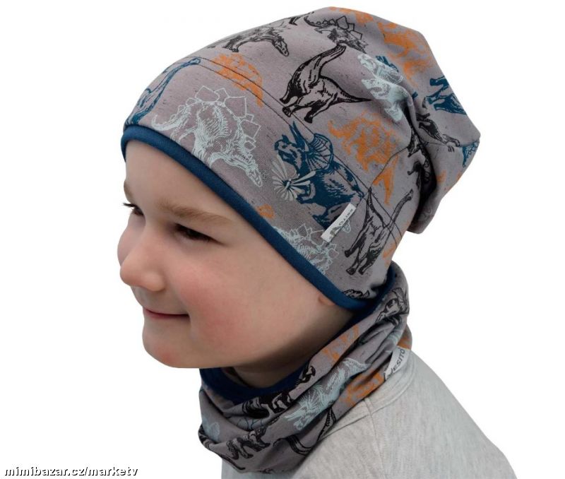 Jarní spadená čepice Esito Dinosaurus