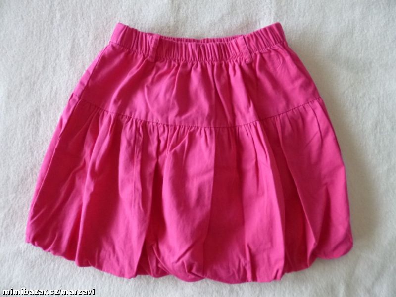 Tmavě růžová balónová sukně TOP STAV