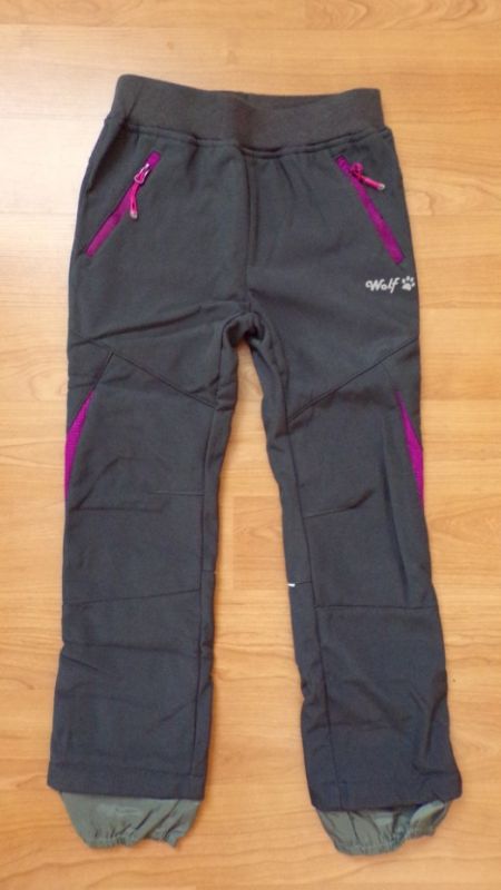 Zateplené dívčí kalhoty softshellové