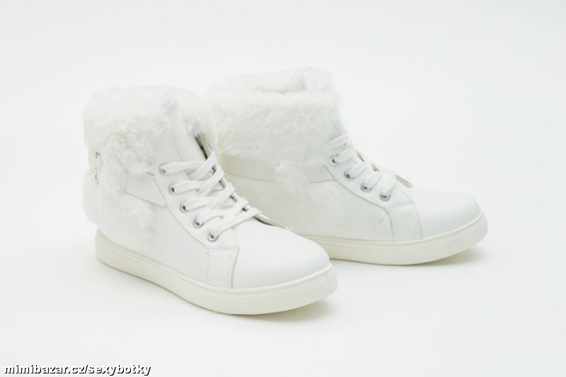 Zimní kotníčkové bílé tenisky v. 36, 37, 38, 39, 40, 41