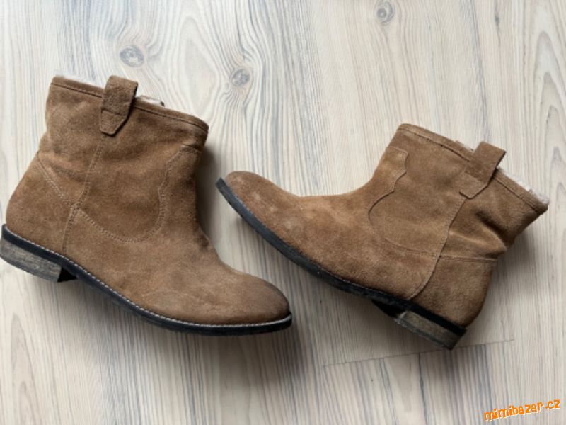 N.ové semišové kožené chelsea boty, kozačky na zimu