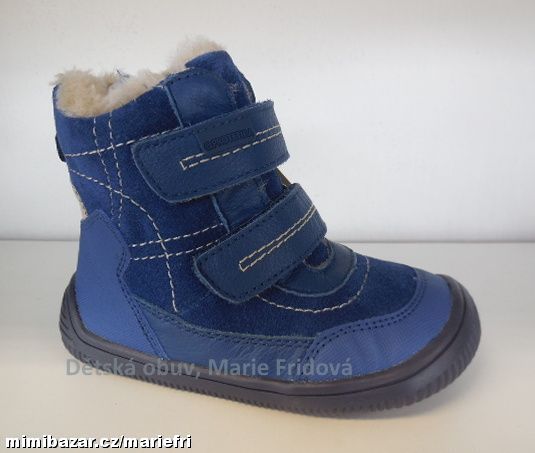 Zimní kožená barefoot obuv Protetika RAMOS blue