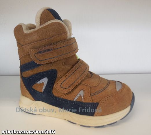 Zimní kožená obuv s kožíškem Protetika RAFAEL brow