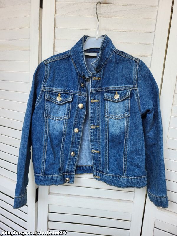 chlapecká modrá džínová bunda 9 let 66399