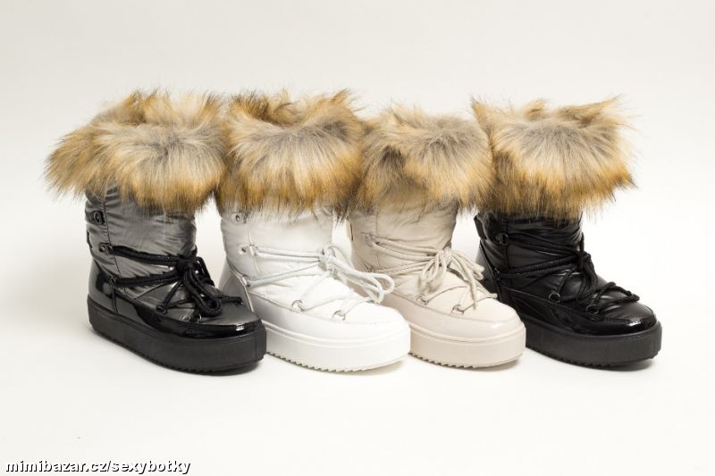 Bílé, černé, šedé, béžové sněhule 36, 37, 38, 39, 40, 41