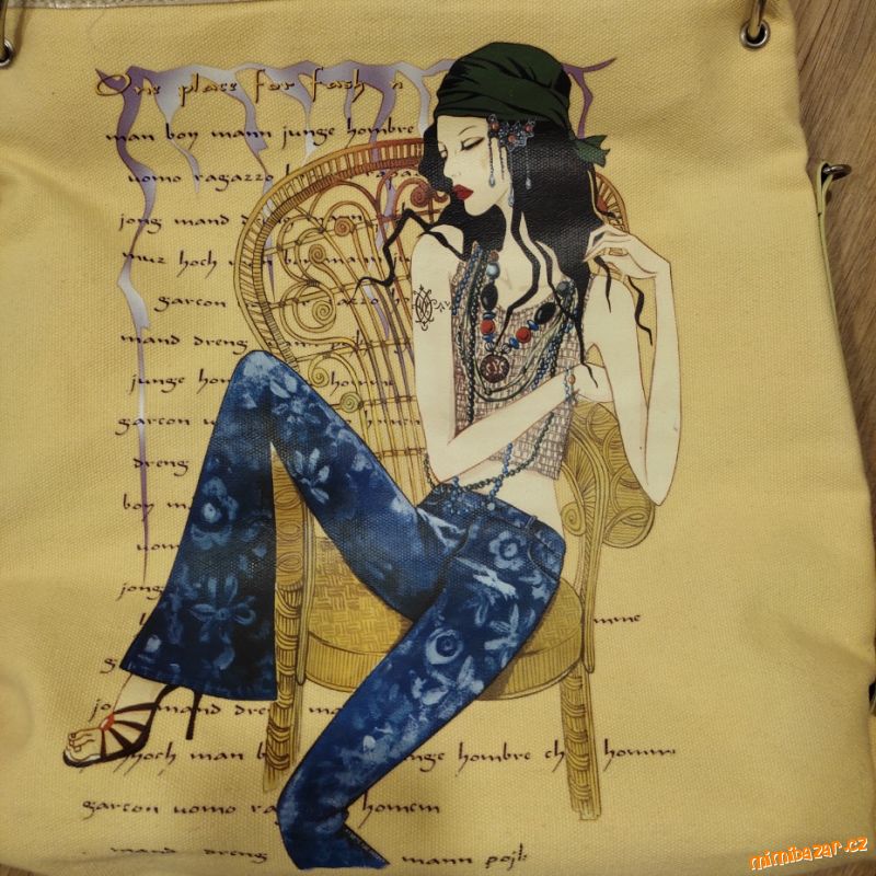 Látková kabelka žlutá