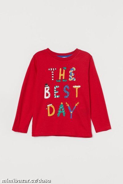 TRIČKO VÁNOČNÍ TRIKO H&M skladem v 98/104/