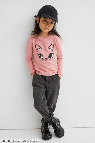 Triko kočička tričko zn. H&M skladem v 4-6 let