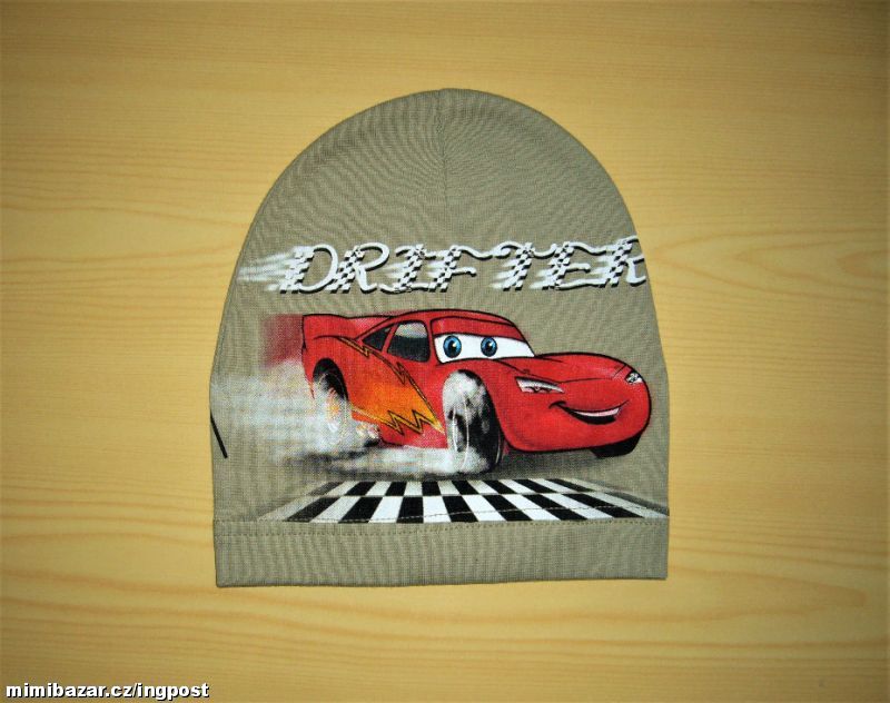 BAVLNĚNÁ ČEPICE CARS vel. 3-8 LET