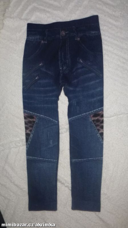 Teplejší džegíny - vel.110-122 -hodně poddajné