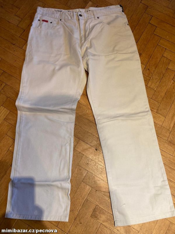 Smetanové riflové pánské kalhoty vel. 38/32 - XXL
