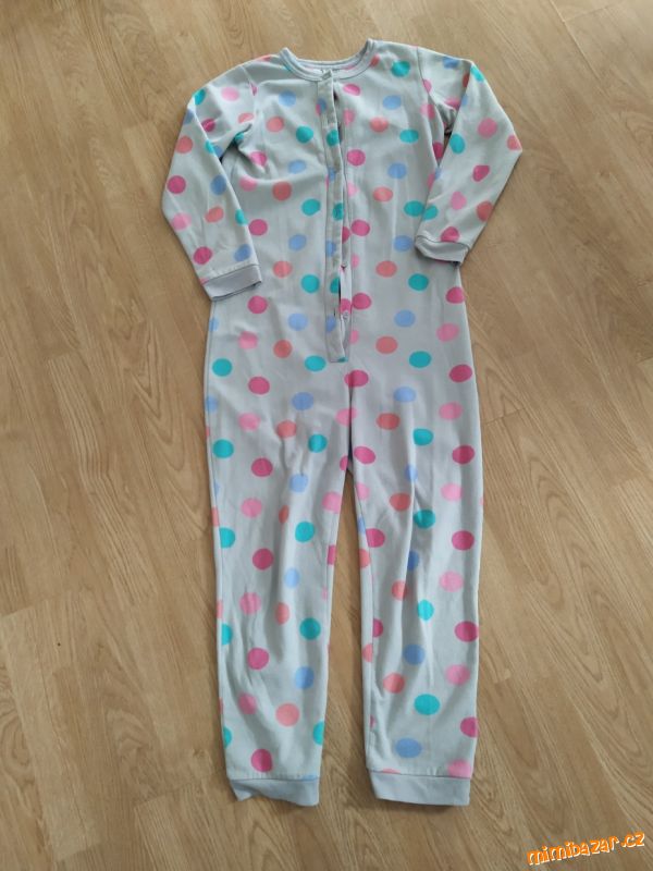 Flísový overal/pyžamo