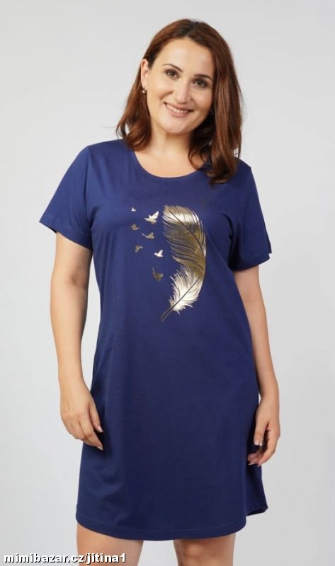 bavlněná noční košile peříčko - XL XXL, XXXL , 