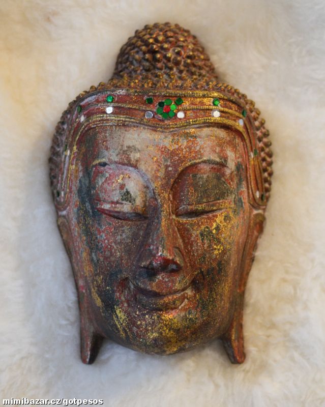 Prodám - Budha maska krásná dekorace na zeď, Pardubice | Mimibazar.cz