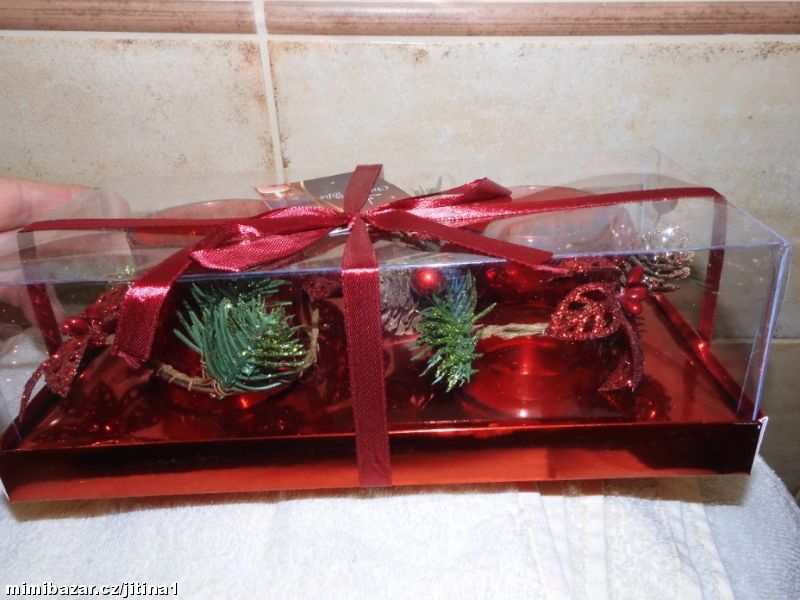 vánoční svícen na čajovou svíčku - pc 220