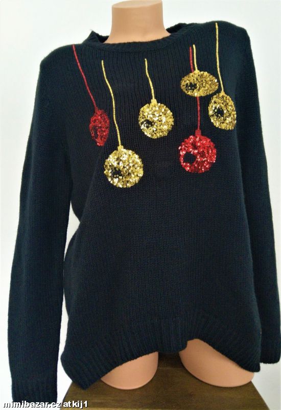 Vánoční svetr černé barvy