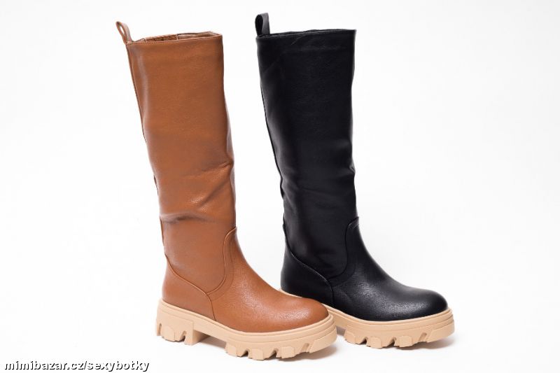 Módní hnědé, černé zimní kozačky 36, 37, 38, 39, 40