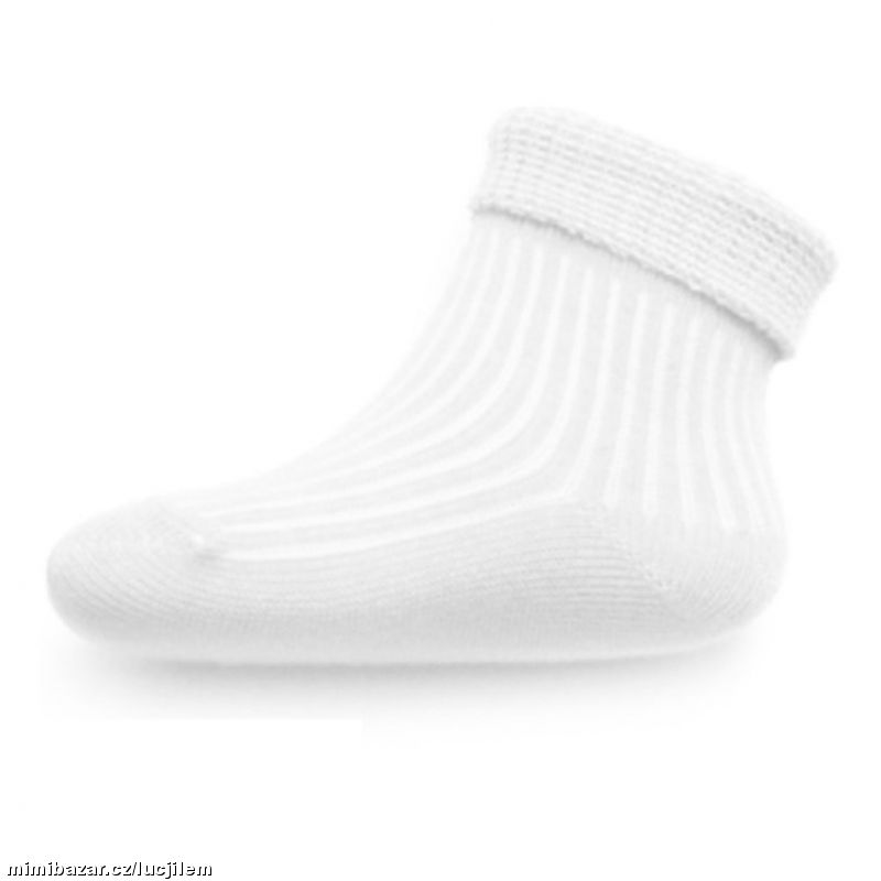 Kojenecké žebrované ponožky bílé