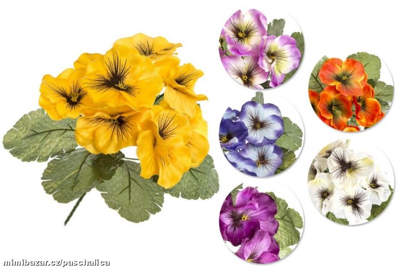 Maceška kytička 23 cm 8 květů