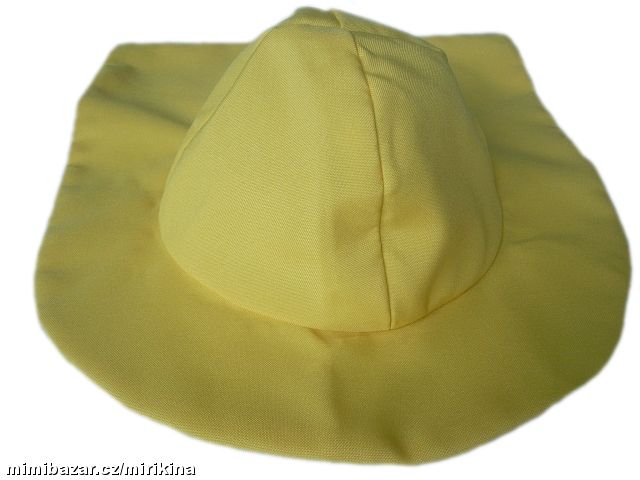 Karnevalový žlutý klobouk pro hasiče