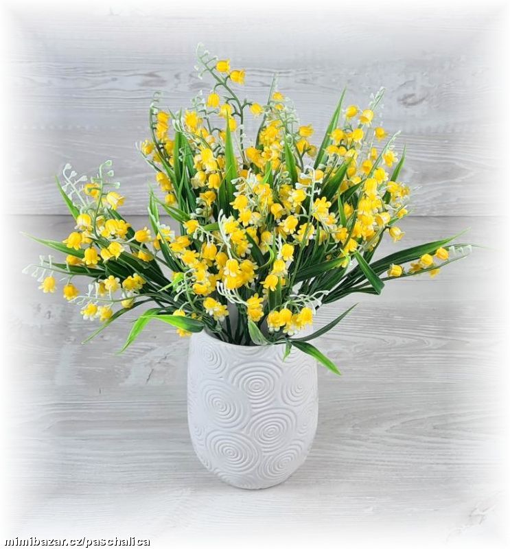 Konvalinky kytička 30 cm žlutá