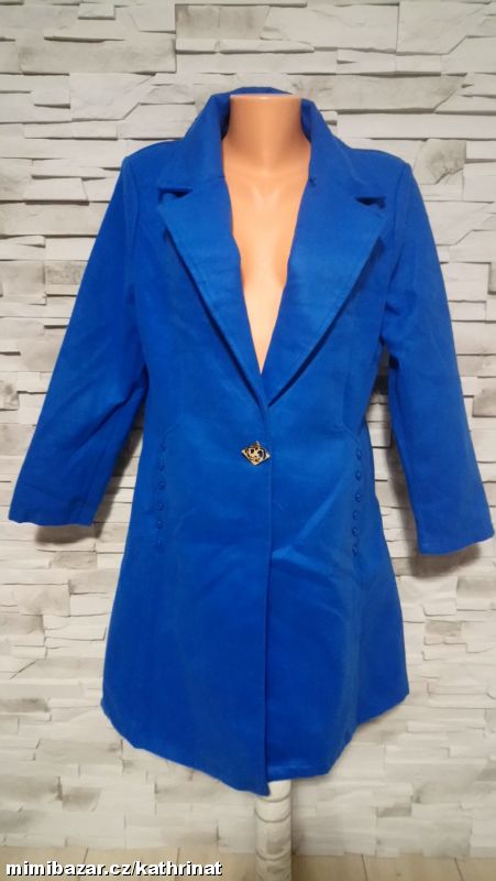 Modrý kabát Fashion Mia, vel. XXL