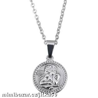 Ocelový řetízek s přívěškem andělíčka SKLADEM