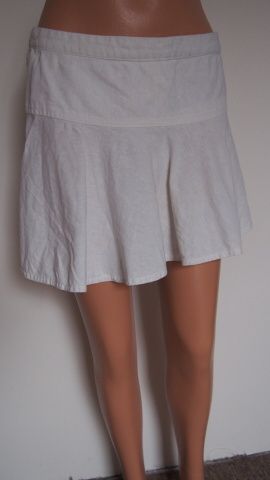 H&M bílá lněná minisukně V.38