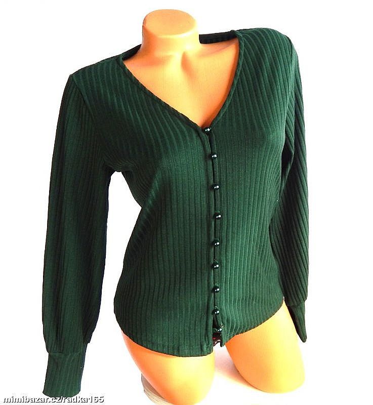 Krásný modní žebrovaný svetřík vel.S