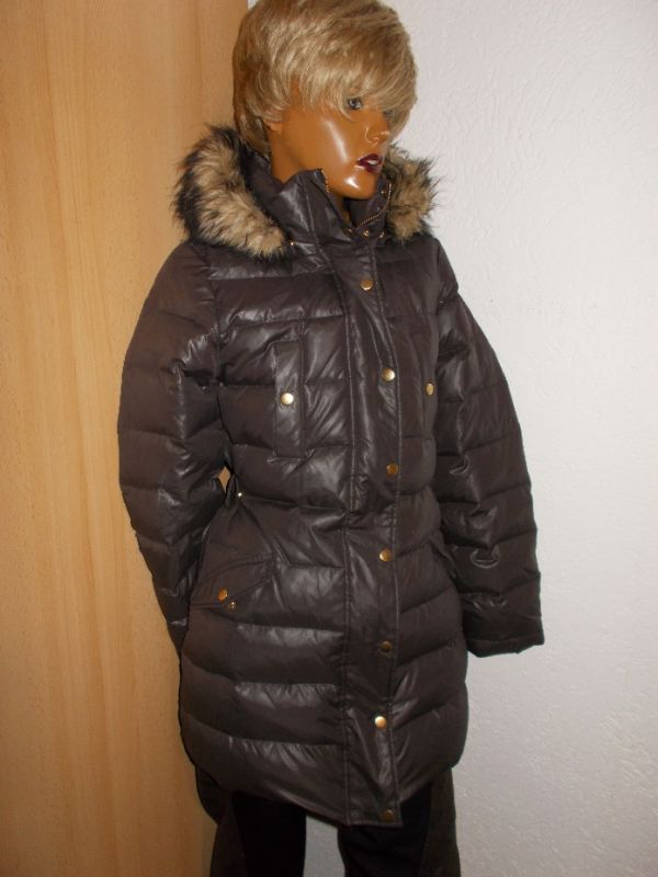 LUXUSNÍ PÉŘOVÝ KABÁT VEL 36 NOVÝ