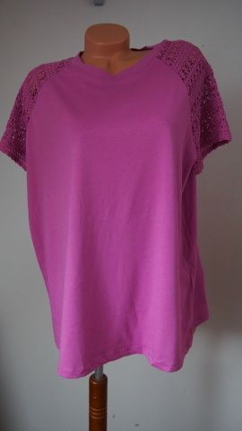 Kiabi fialové triko s krajkou V.XXL 50-52 Nové
