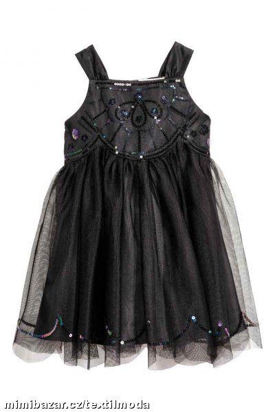 SPOLEČENSKÉ ŠATY Tylové s flitry ZN. H&M V 9/10 L