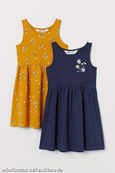 ŠATY TUNIKA S KYTIČKOU H&M 1 KS ! TMAVĚ MODRÉ