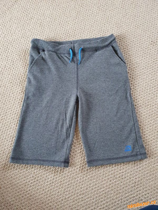 Šedé bavlněné kraťasy