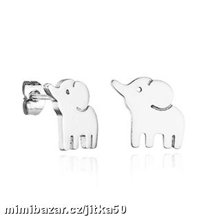 Ocelové náušnice SLONI SKLADEM