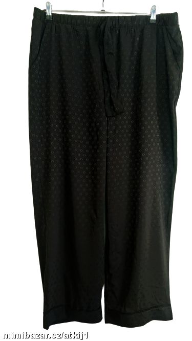 Černé saténové pyžamové kalhoty vel. 48 PRIMARK