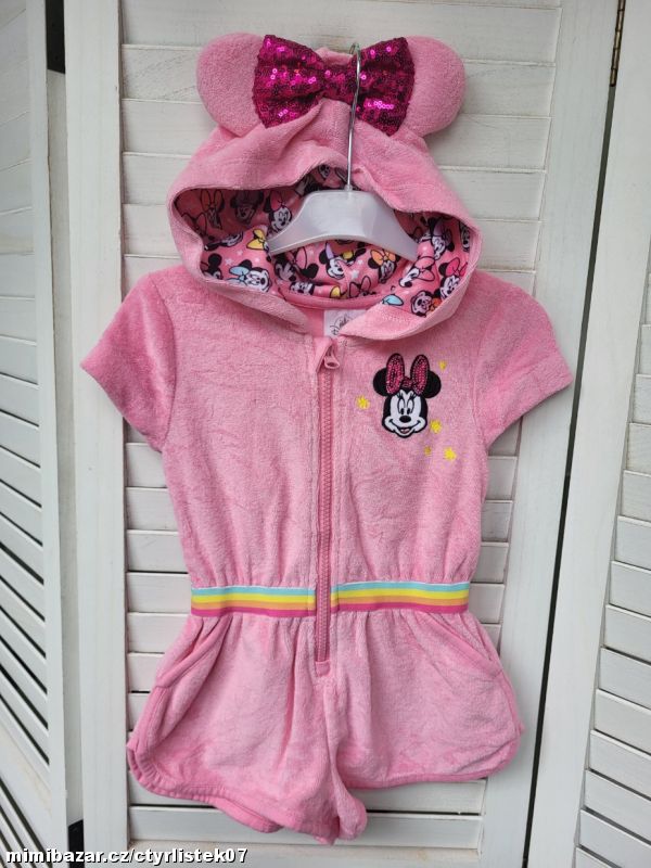 DÍVČÍ RŮŽOVÝ ŽUPAN-OVERAL MINNIE 3 ROKY 67316