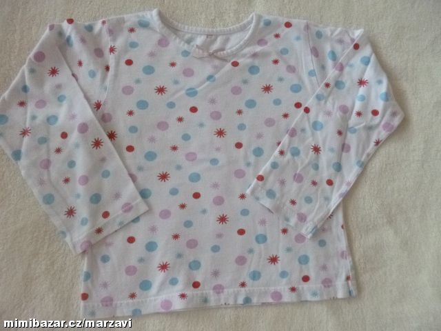 Tričko bílé s puntíky