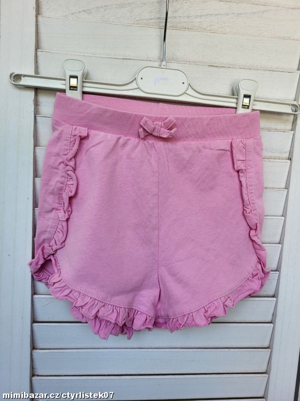 DÍVČÍ RŮŽOVÉ ŠORTKY KRAŤASY 2-3 ROKY 67689