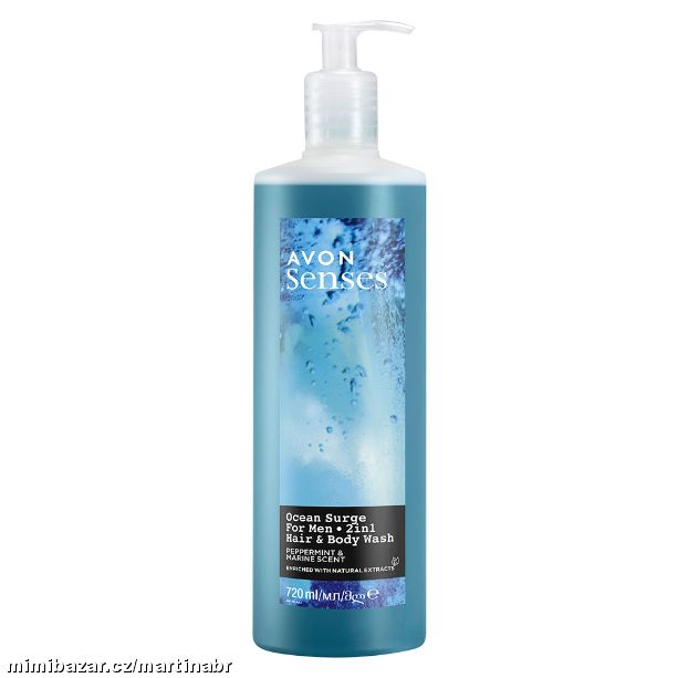 Sprchový gel na tělo a vlasy s vůní moře a máty