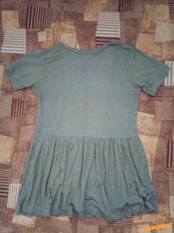 Khaki peplum tričko