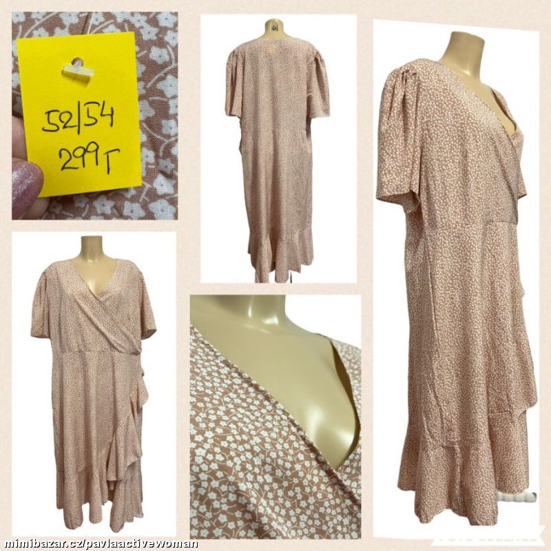 Č.1246 LEHOUNKÉ VZDUŠNÉ ŠATY NOVÉ v.54/56