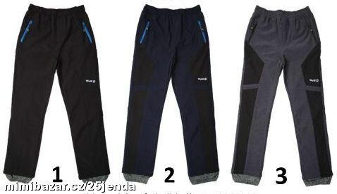 Dětské softshellové oteplené kalhoty 116-146