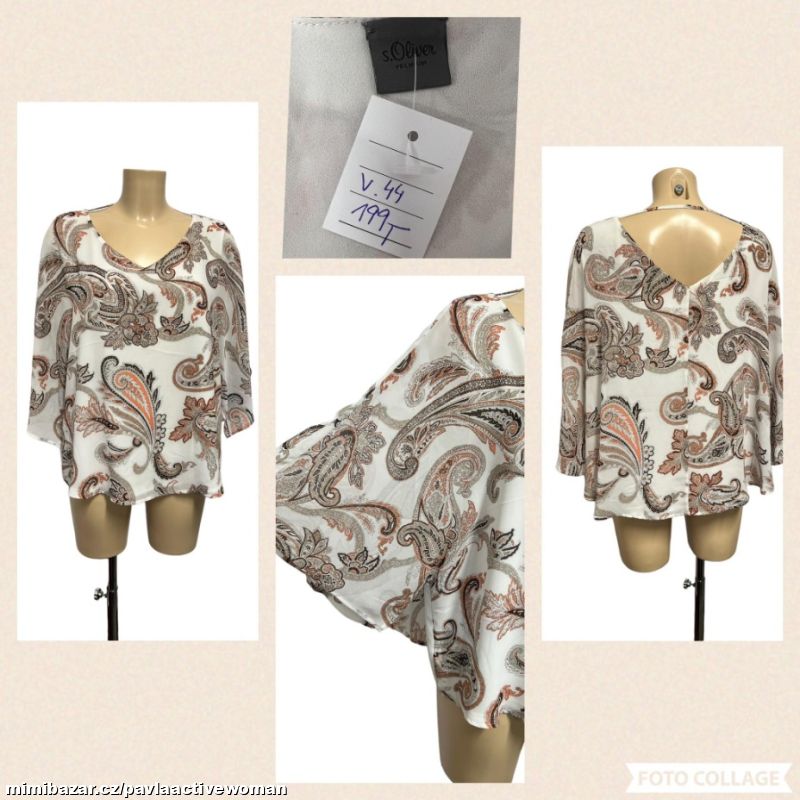 Č.7188 NÁDHERNÁ LEHKÁ TUNIKA HALENKA NOVÁ v.44