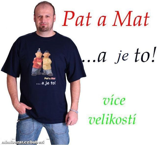 PÁNSKÉ TRIKO KRÁTKÉ RUKÁVY - PAT A MAT - BAVLNA