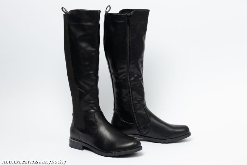 Černé podzimní, zimní kozačky vel. 39, 40, 41, 42