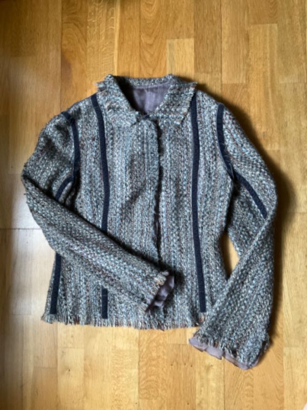 Sako šedé modré béžové oboustranné