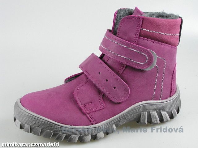 Zimní dětská celokožená obuv ESSI 2360 fuchsie