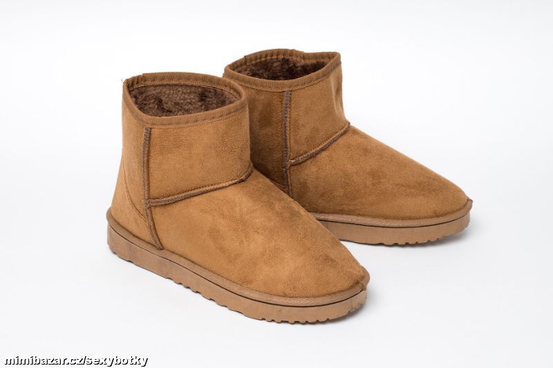 Nízké hnědé válenky vel.36, 37, 38, 39, 40 - 3BARVY