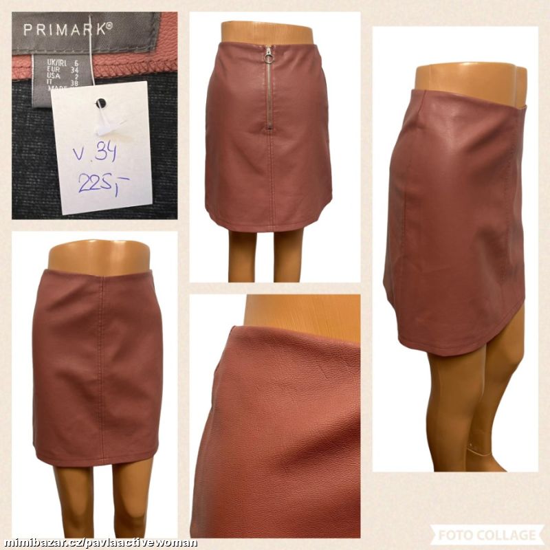 Č.6662 TRENDY SEXY SUKNĚ PÚ KŮŽE NOVÁ v.34